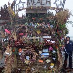 Reach, the repaired basket, after vandals destroyed it.-photo by Michael Armstrong