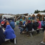 Market-goers enjoy free food during the end-of-season party. -photo by Annie Rosenthal