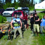 Morgan Ransom, John Down, Kim McNett, Caleb Rauch, Jacob Davis all take this trails work stuff very seriously.  -Photo by Derek Reynolds