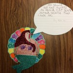 Allie S. disguised her turkey as a mermaid that tells people to eat shark instead of turkey because sharks chase mermaids.