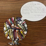 Hayden Cox disguised his turkey using a rainbow assortment of crayons. He suggests people eat crayons, instead of turkey, for Thanksgiving because they are both "delicious" and "crunchy."