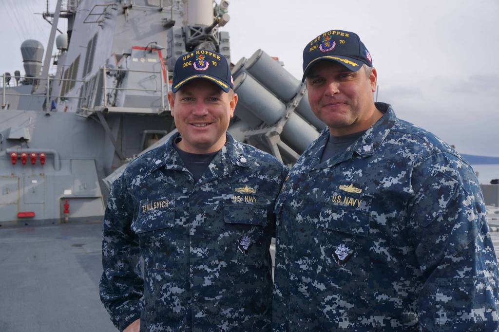 Homer gives huge welcome to USS Hopper