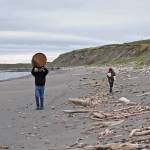 Homer Mayor Bryan Zak (left), who also serves on the board of directors of the Center for Alaskan Coastal Studies, carries back a rusted barrel along the beach with Connections student Gautama Iwamura (right) on Sunday, June 3, 2017 on Augustine Island, Alaska. The two were participants in a trip organized by the Center for Alaskan Coastal Studies to clean up the beaches of the remote Cook Inlet island, composed mostly of an active volcanot and its surrounding debris. (Elizabeth Earl/Peninsula Clarion)  Homer Mayor Bryan Zak (left), who also serves on the board of directors of the Center for Alaskan Coastal Studies, carries back a rusted barrel along the beach with Connections student Gautama Iwamura (right) on Sunday on Augustine Island. The two were participants in a trip organized by the Center for Alaskan Coastal Studies to clean up the beaches of the remote Cook Inlet island, composed mostly of an active volcanot and its surrounding debris. (Elizabeth Earl/Peninsula Clarion)