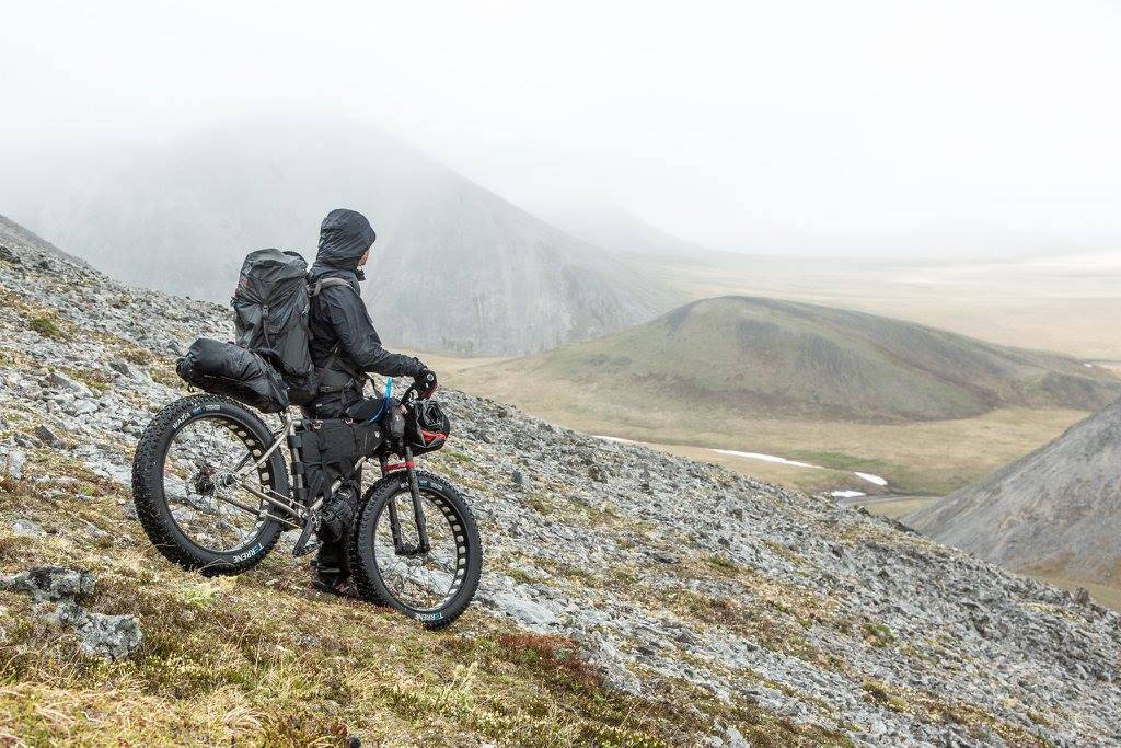 Daniel Countiss pauses before heading down a hill. (Photo courtesy Bjørn Olson)