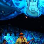 Zil Fessler, left, and Michael Glabicki of Rusted Root perform on Saturday night, Aug. 5, 2017, at Salmonfest, Ninilchik, Alaska. (Photo by Michael Armstrong, Homer News)