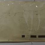 A 1900 map of the Cook Inlet Coal Fields railroad is one of the historic pieces included in cARTography exhibit, shown Tuesday, Aug. 22, 2017 at the Pratt Museum, Homer, Alaska. (Photo by Michael Armstrong, Homer News)