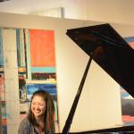 Pianist Miki Siwada plays at Bunnell Street Arts Center, Homer, Alaska, on Sunday, Aug. 27, 2017 during her Gather Hear Alaska tour. From New York, Sawada has been touring Alaska in a van with a piano, and visited Kenai and Soldotna. (Photo by Michael Armstrong/Homer News)