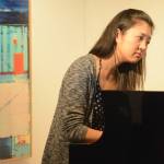 Pianist Miki Siwada plays Conrad Winslow&rsquo;s &ldquo;The Same Trail&rdquo; at Bunnell Street Arts Center, Homer, Alaska, on Sunday, Aug. 27, 2017 during her Gather Hear Alaska tour. Winslow now lives in New York but is from Homer. From New York, Sawada has been touring Alaska in a van with a piano, and visited Kenai and Soldotna. (Photo by Michael Armstrong/Homer News)