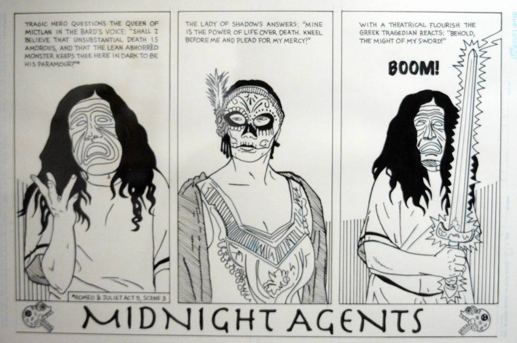 A panel from Brian Payne&rsquo;s &ldquo;Midnight Agents.&rdquo; (Photo by Michael Armstrong, Homer News)