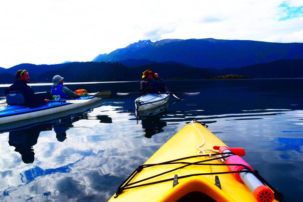 A guided kayak trip with WWOOFers at A Seaside Adventure, Tutka Bay. (Photo by Jennifer Tarnacki)