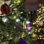 Lights glitter on a Christmas tree decorated by one of several nonprofits for a fundraiser Friday, Dec. 1, 2017 in Homer, Alaska benefitting South Peninsula Haven House. Local nonprofits decorated trees that were auctioned off in a silent auction at a space Haven House uses for special events on Bunnell Avenue. (Photo by Michael Armstrong, Homer News)