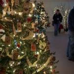 Seed packets adorn a Christmas tree decorated by the Homer Garden Club for a fundraiser Friday, Dec. 1, 2017 in Homer, Alaska benefitting South Peninsula Haven House. Local nonprofits decorated trees that were auctioned off in a silent auction at a space Haven House uses for special events on Bunnell Avenue. (Photo by Michael Armstrong, Homer News)
