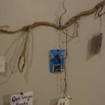 Some of the mail art in the Root show at the Pratt Museum. (Photo by Michael Armstrong, Homer News)