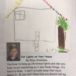 This holiday instruction made by Riley Stanislaw is part of an 18-page &ldquo;How to Get Ready for the Holidays&rdquo; book created by the students of Jennifer Reinhart&rsquo;s kindergarten class. (Photo courtesy Jennifer Reinhart)