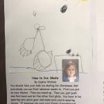 This holiday instruction made by Sophie Watson is part of an 18-page &ldquo;How to Get Ready for the Holidays&rdquo; book created by the students of Jennifer Reinhart&rsquo;s kindergarten class. (Photo courtesy Jennifer Reinhart)