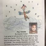 This holiday instruction made by Aiyanna Cooper is part of an 18-page &ldquo;How to Get Ready for the Holidays&rdquo; book created by the students of Jennifer Reinhart&rsquo;s kindergarten class. (Photo courtesy Jennifer Reinhart)