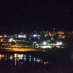 Bright lights, little city The city lights of Homer are reflected at high tide in Beluga Slough as seen from the deck of Beluga Lake Lodge last Thursday evening, Jan. 4 2018. (Photo by Michael Armstrong, Homer News)