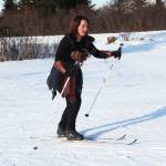 Ana Reid, dressed as Xena, makes her way through the 2018 Homer Ski for Women on Sunday, Feb. 4, 2018 at the Lookout Mountain Ski Trails. (Photo by Megan Pacer/Homer News)