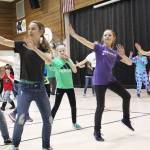 Students perform one o the dances they learned from Artist in the School resident Jocelyn Shiro during a recital for parents Friday, Feb. 23, 2018 at West Homer Elementary School in Homer, Alaska. (Photo by Megan Pacer/Homer News)
