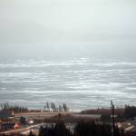 High waves blow on Kachemak Bay about 6 p.m. Monday, Feb. 26, 2018 as seen from West Hill Road in Homer, Alaska. The storm caused power outages on the lower Kenai Peninsula and high winds caused drifts on area roads, including Ohlson Mountain Road. (Photo by Michael Armstrong/Homer News)