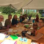 Students at the Homer Folk School take a nature journaling class. (Photo provided)