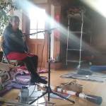 Shawn Zuke and Anita Christie conduct a sound healing workshop in Homer, Alaska. (Photo by Jennifer Tarnacki)