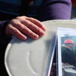 RCAC Outreach Coordinator Lisa Matlock shows Homer area residents aboard the Discovery an example of the filters used to catch oil during a spill while on a tour of annual oil spill response training in Kachemak Bay on Saturday, April 14, 2018 in Homer, Alaska. The public tour was a first for Homer and was hosted by the Prince William Sound Regional Citizens&rsquo; Advisory Council in conjunction with Alyeska Pipeline, Alaska Coastal Marine and the Center for Alaskan Coastal Studies. (Photo by Megan Pacer/Homer News)