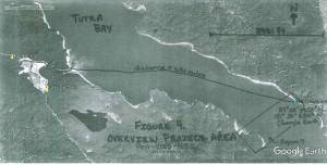 A map included in the Cook Inlet Aquaculture Association&rsquo;s permit application for salmon rearing net pens shows the location as closer to Tutka Bay Lagoon.