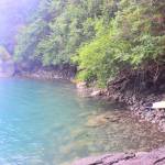 The private rocky cove adjacent to Tutka Yurt 2 is a perfect spot to paddleboard (Photo by Jennifer Tarnacki)