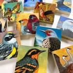 A selection of Francois Girards Bird Blocks, on display at Art Shop Gallery. (Photo provided)