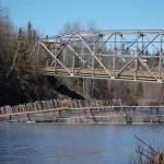 The Anchor River bridge connects downtown Anchor Point with the Old Sterling Highway and the Anchor River State Recreation Area, as seen in this May 2013 file photo. (Photo by Michael Armstrong/Homer News)