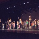 At rehearsals on Monday, left, the cast of Jazzline performs the finale.-Photo by Aaron Carpenter, Homer News