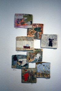 Abigail Kokai’s small quilts illustrate Savannah, Ga., scenes and people she met while living there.-Photo by Michael Armstrong, Homer News