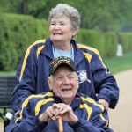 Don Arseneau was one of three Homer veterans on a recent Honor Flight from Alaska to Washington, D.C. Arseneau served in the Navy as a flight engineer during the Korean War. He was accompanied on the Honor Flight by Pam Breckridge, also of Homer. -Photo by Donna Poole