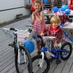 Mako Haggerty, who represents the southern peninsula on the Kenai Peninsula Borough Assembly, dresses for the occasion in the Homer parade.-Photo by McKibben Jackinsky, Homer News