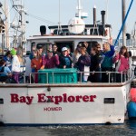 A group of local Girl Scouts depart Homer Harbor for a visit to the Alaska Maritime National Wildlife Refuge and Lake Clark National Park.-Photo provided