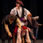 Pirate King Patrick Latimer, top, and pirates Nolan Bunting, Zach Nelson and Shenandoah Lush, from left to right.-Photo by Axel Gillam