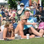 Several dozen danced during the Blackwater Railroad Company’s set on the River Stage.-Photo by Rashah McChesney, Morris News Service - Alaska