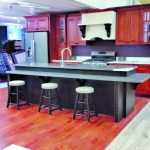 The main kitchen in the new SBS Design Center was provided by DeWils Fine Cabinetry, with all the featured cabinets provided and designed by Tom Krotzer with DeWils. -Photo provided