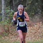 Mariner Aziza Shemet Pitcher tackles an uphill portion of of the course during the state cross-country championship meet in Anchorage on Oct. 4. -Photo by Jim Wolfe