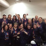 The Diva champion team from last weekend’s Fools on Ice Tournament from Anchorage are front row, from left, Jessie Cashman, Leslie Slater, Kristen Brown, Karen Weston, Kris Holderied and Amy Holman; and back row, Emily Hutchison, Jessi Dullinger, E.B. Brown, Shelly Laukitis, Andrea Stineff, Jan Rumble, Michelle Hatton and Anna Dickerson.      -Photo provided