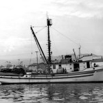 The Western Flyer is at the Monterey, Calif., harbor fuel dock in the mid-to-late 1940s.-Pat Hathaway Collection/William Morgan photo
