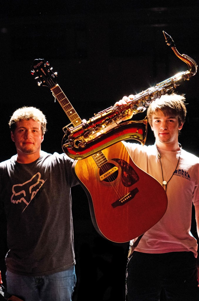Robert Hockema, left, and Patrick Latimer perform “Born in the Wrong Century” at 7:30 p.m. Friday at  the Homer council on the Arts.-Photo provided