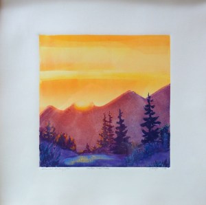 One of Gaye Wolfe’s paintings to go on sale.