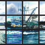 A collaborative painting by the Kachemak Bay Watercolor Society show at Fireweed Gallery-Photo Provided