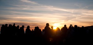 The 10th annual Burning Basket celebration glows bright against Sunday’s darkening sky.-Photo by Heather Ericson, special to the Homer News