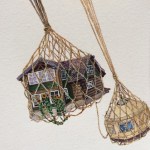 Amy Casey’s “Portrait of a Home for Kayla” was done as an art exchange at Bunnell Street Arts Center. Casey, of Zygota Press in Cleveland, O.H., has been in Homer since September, painting images of locals’ homes in exchange for art. She displays work from her residency in a show opening Friday at Bunnell.