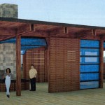 One of the Boat House options features an outdoor fireplace. Anchorage architectural firm ECI is offering its services pro bono, or as a public service.