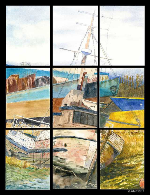 “Lost Dreams,” the Kachemak Bay Watercolor Society’s collaborative painting is in its show at Fireweed Gallery.-Photo provided