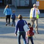 Brady Shealy faces kindergarten at Paul Banks with his parents, Dave and Karen.